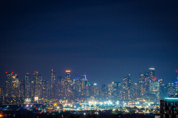 Fototapeta na wymiar melbourne skyline at night, cities at night