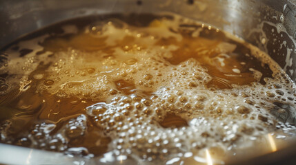 : A fermentation tank with a bubbling broth,