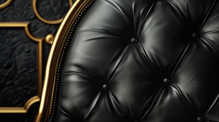 Close up view of luxurious golden leather surface with a glamorous impression background wallpaper