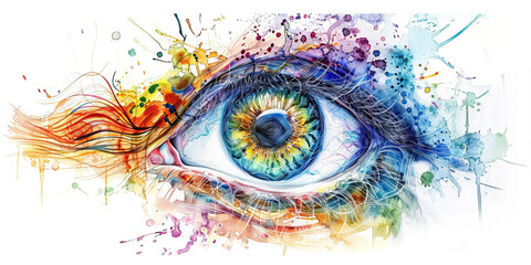 Transcendent Eye: The All-Seeing Eye and Cosmic Awareness - Visualize an all-seeing eye transcending earthly bounds, symbolizing the expansion of consciousness and cosmic awareness achieved