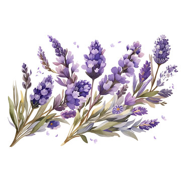 recommend clip art: bouquet of lavender flowers