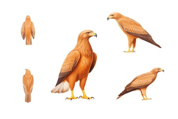 Fototapeta premium Watercolor of eagle, golden eagle