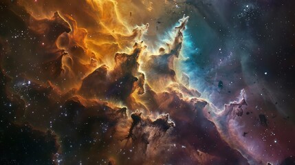Journey through the cosmic expanse with captivating photos that reveal the intricate beauty of space, galaxies, stars, and the celestial wonders of the solar universe. - obrazy, fototapety, plakaty