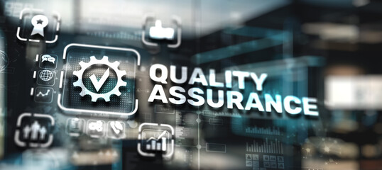 Quality Assurance Service Guarantee Standard. Universal business background - 793551506