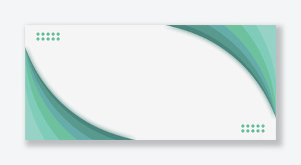 Simple geometric abstract green color on a clean white background