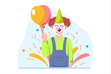 April Fools Flat Design Illustration