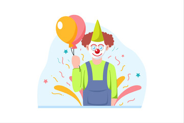 April Fools Flat Design Illustration