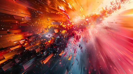 Vibrant Speed Technology Concept, Futuristic Background with Fast Motion and Dynamic Energy for Technology Themes.