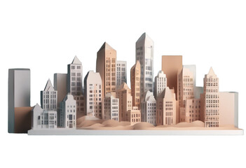 Fototapeta premium png scene building Minimal concept 3D rendering clear building city night