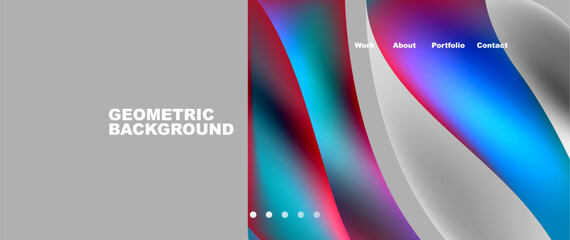 a geometric background with red , blue and white lines on a gray background . High quality