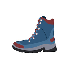 waterproof hiking boots male cartoon. lightweight comfortable, grip traction, gear shoes waterproof hiking boots male sign. isolated symbol vector illustration