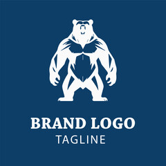 bear  black silhouette designs logo