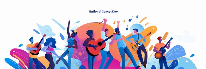 illustration with text to commemorate National Concert Day