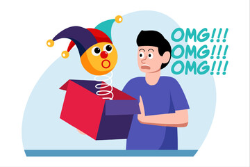 April Fools Flat Design Illustration