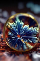 Uric Acid Crystals in Joint Tissue - Close-Up View for Health Publications and Scientific Illustrations