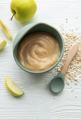 Healthy baby food in bowl
