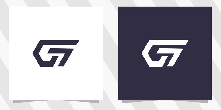 letter gf fg logo design vector