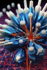 Zoom In Uric Acid Crystal Structure in Joints - Detailed Examination for Medical Education and Research