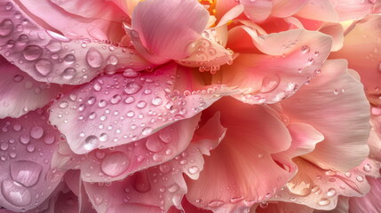 Obraz premium Close-up of peonies in pastel shades, symbolizing springtime and femininity.