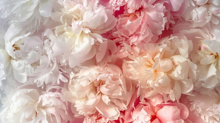 Soft pink peony blossoms with delicate water droplets, perfect for gentle beauty themes.