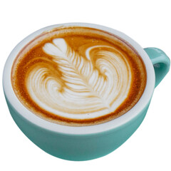 cup of coffee on white