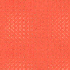 Cute modest simple pattern with vertical border polka dots White and yellow polka dots on a muted orange apricot background Minimalist style