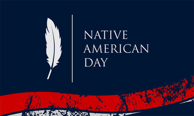 Native American Day Background Design. Suitable to use on Native American day event on United States of America.