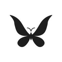 Butterfly icon silhouette design template isolated illustration