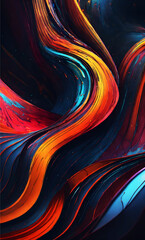 abstract background with red and blue curved line in background
