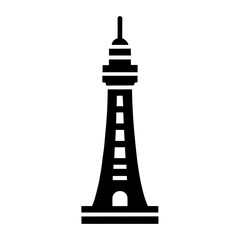"City Tower Icon: This Icon Features A Skyscraper, Representing A Towering Office Building Within A Cityscape, Highlighting Modern Architecture."