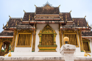 Naklejka premium Haw Pha Bang is located at the Royal Palace Museum in Luang Prabang, Laos