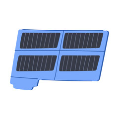 power solar charger cartoon. portable eco, friendly device, battery panel power solar charger sign. isolated symbol vector illustration