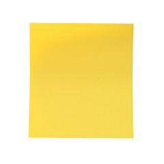 yellow blank adhesive note isolated on transparent background Generative Ai.