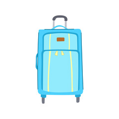 on suitcase cartoon. suitcase airport, vacation trip, journey trolley on suitcase sign. isolated symbol vector illustration
