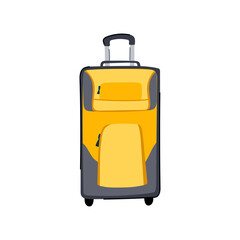 baggage suitcase cartoon. carry on, suitcase airport, vacation trip baggage suitcase sign. isolated symbol vector illustration