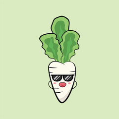 Kawaii cute happy funny sperm cell vector illustration design. suitable for infographic, sticker, mascot, t-shirt, etc. Eps 10.