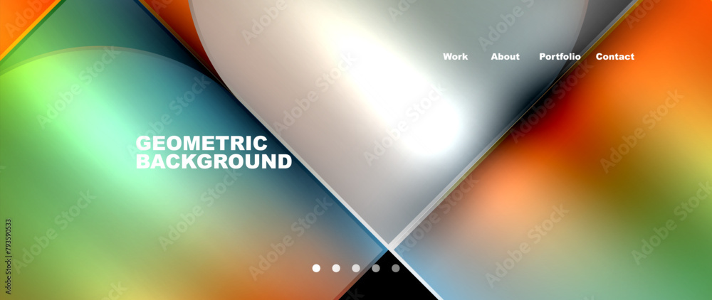 Aufkleber a colorful geometric background with a blurred effect high quality