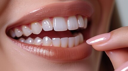 Close-up view of teeth good dental health