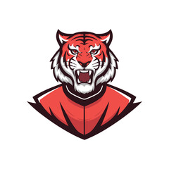 illustration of an angry tiger in a cartoon style