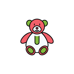 Bear icon design with white background stock illustration