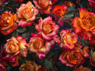 A group of competitive roses, vying for the attention of a visiting artist, unfurled their petals in a vibrant display of color, their fragrance a silent plea to be immortalized on canvas