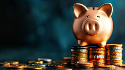 Nestled among riches, the piggy bank serves as a humble yet powerful symbol of financial security