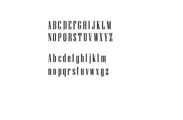 Obraz premium Uppercase and lowercase sans-serif alphabet letters are clearly presented on a simple white.