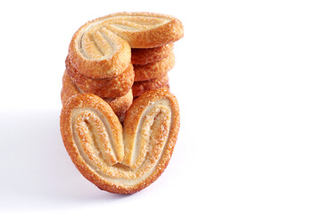 Stack of palmier cookies