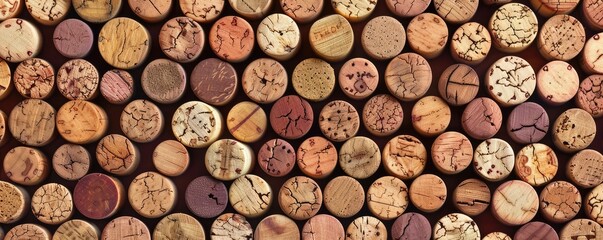 various wine corks in a multitude of colors, showcasing diversity and the joy of winemaking.