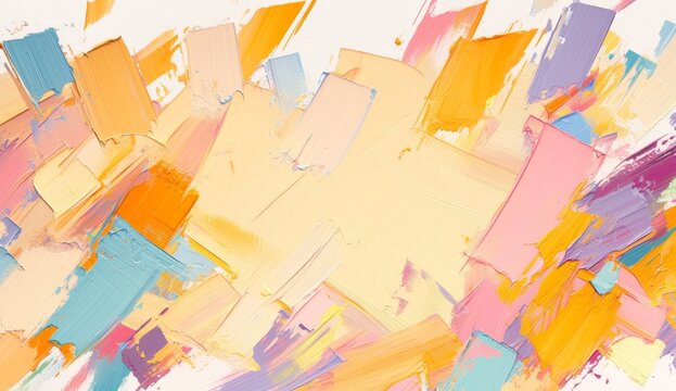 Vibrant Palette Unleashed: Abstract Oil Painting with Textured Brushstrokes,4k wallpaper, HD background image