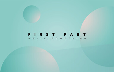 Abstract Elegance: Aqua-Toned Gradient with Overlapping Translucent Circles and Bold Text