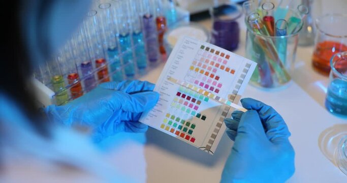 Using a test strip to test your urine for presence of various substances