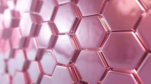Vibrant Hexagonal Abstract: Futuristic Skin Care Solution - 3D Render