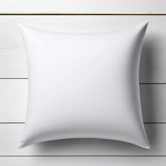 White linen pillow mockup for design presentation. Scandinavian interior.